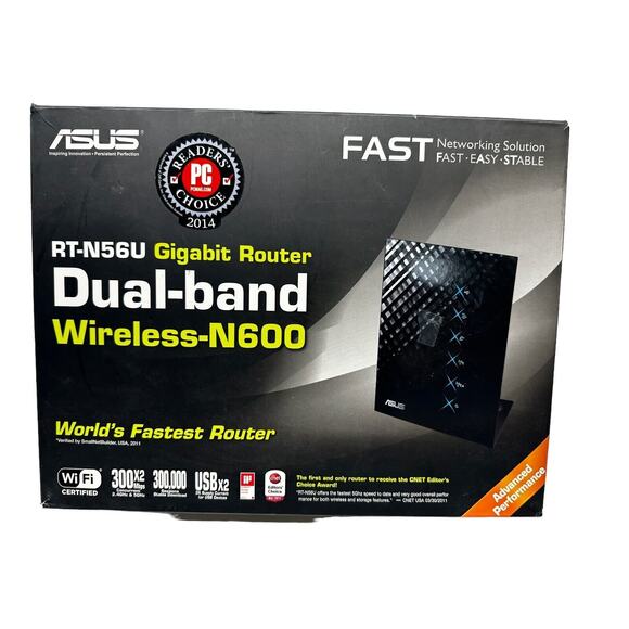 Asus RT-N56U Dual Band Wireless-N Gigabit Router - Picture 1 of 6